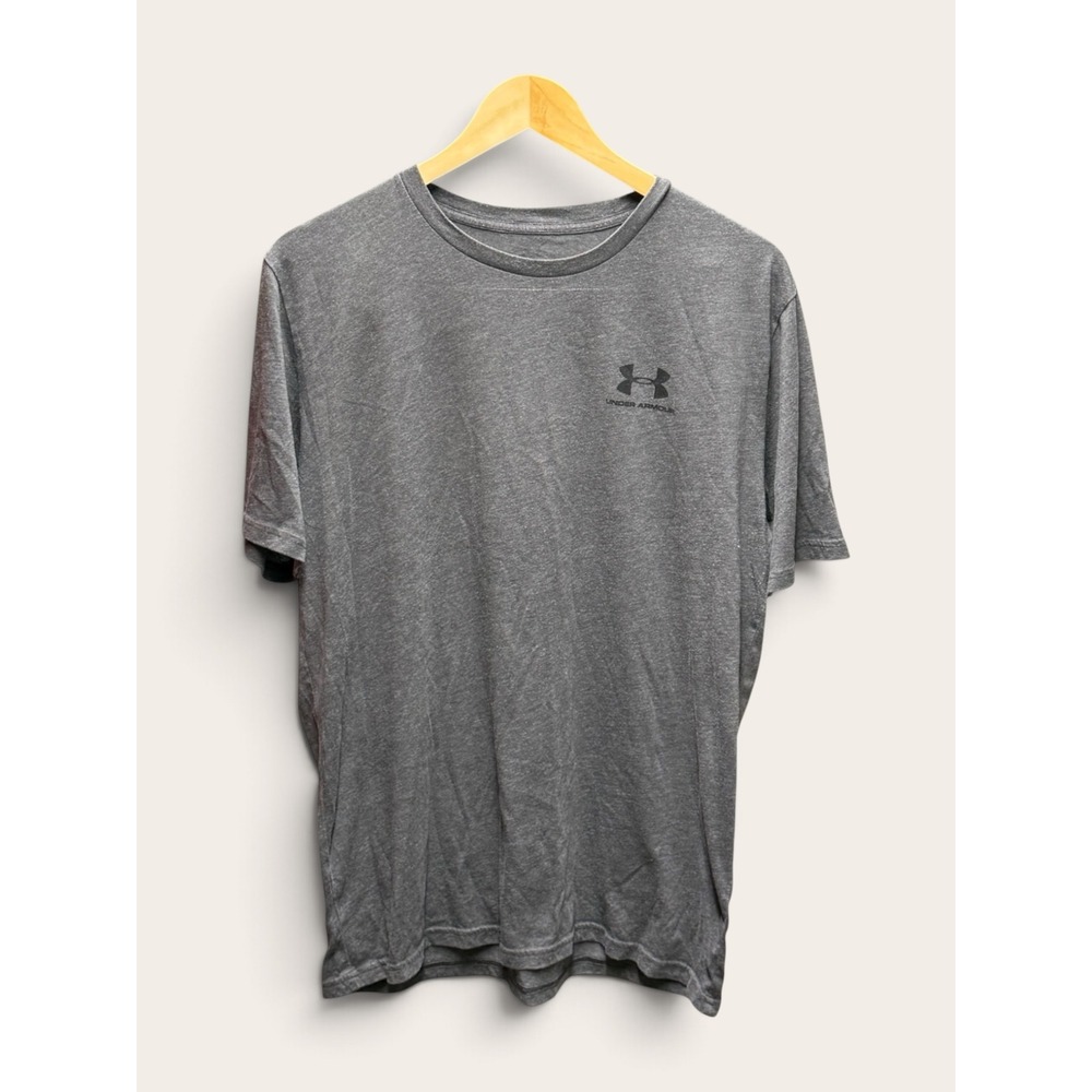 Under Armour Mens HeatGear Loose Fit Short Sleeve T-Shirt Gray Large